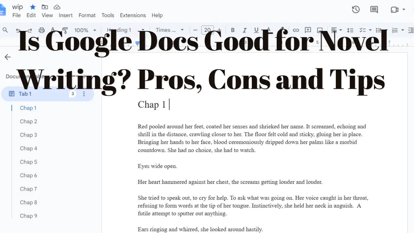 Is Google Docs Good for Novel Writing? Pros, Cons and Tips