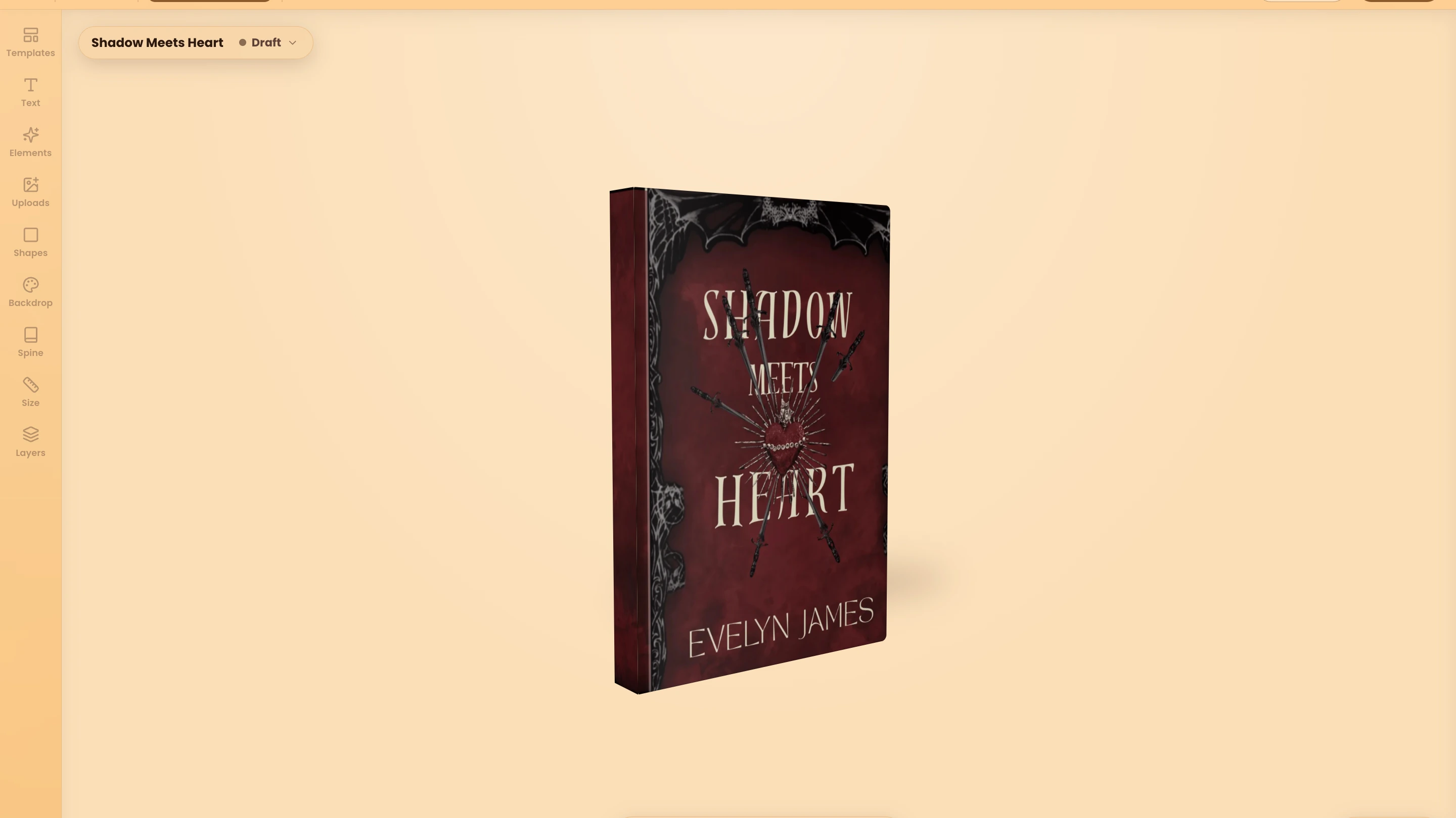 WriteO 3D mockup showing the book's front cover, spine and page edges.