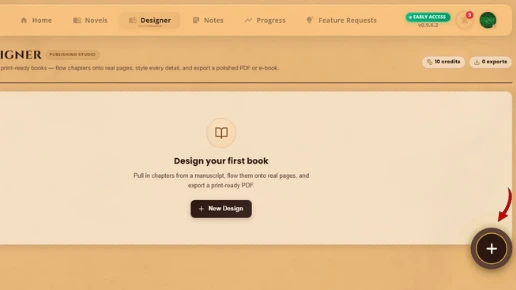 “WriteO Book Designer option for turning a novel into a formatted book.”